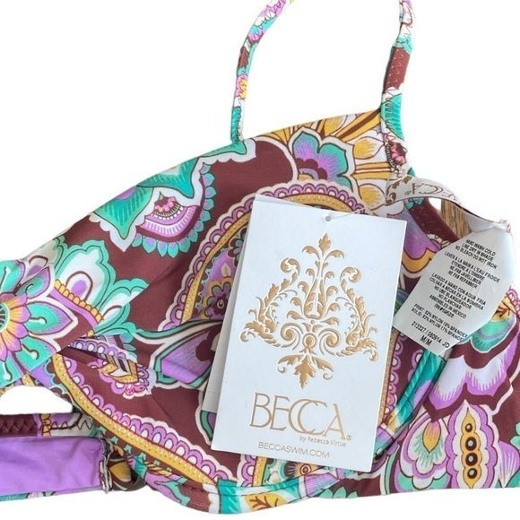 New! Becca Bikini Set -  Floral Underwire - Picture 11 of 15